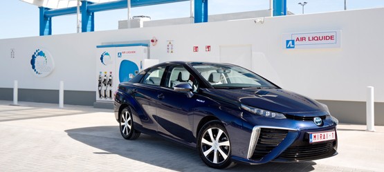 Hydrogen fuel cell car