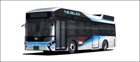 A Toyota Fuell Cell Bus