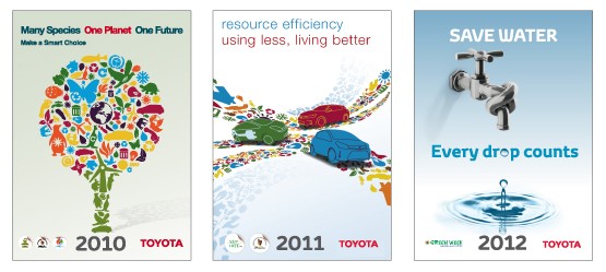 Toyota environmental campaign posters