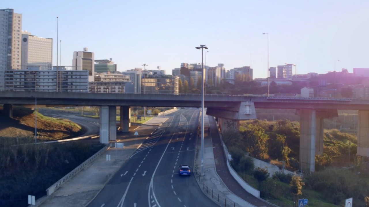 A motorway in a city 