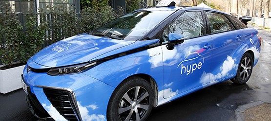 A hydrogen powered taxi