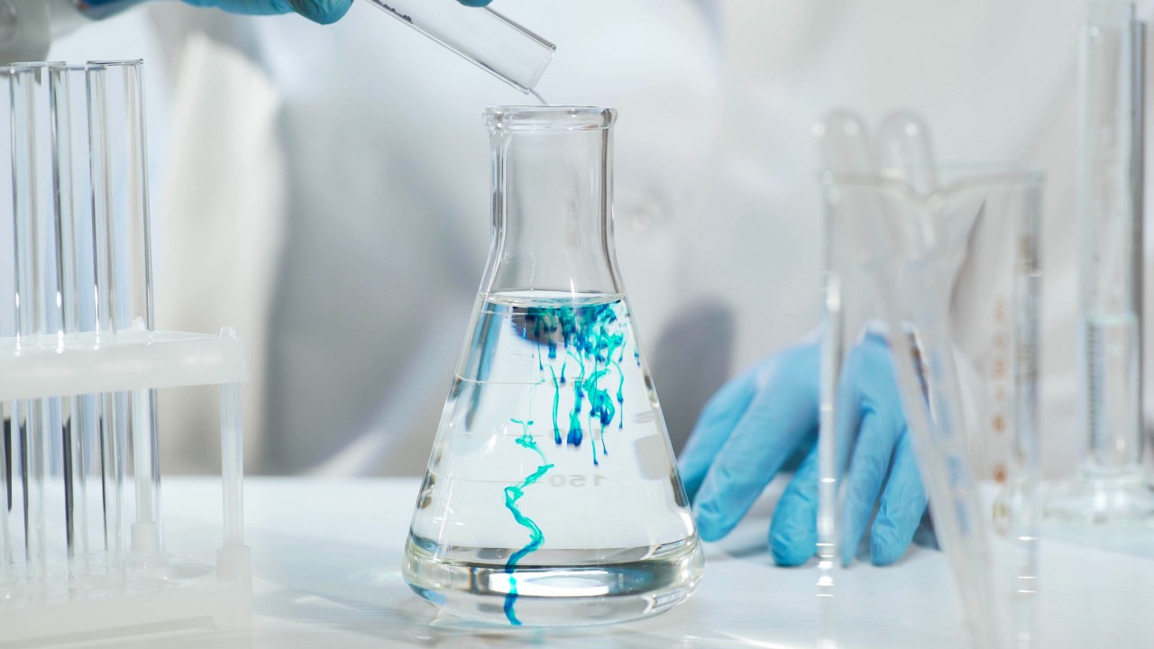 Person working with chemicals