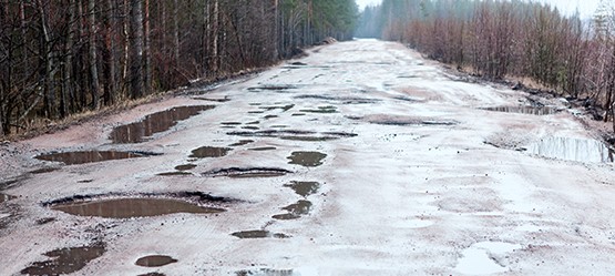 Highway in cold parts of Europe