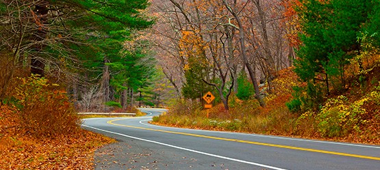 European country road