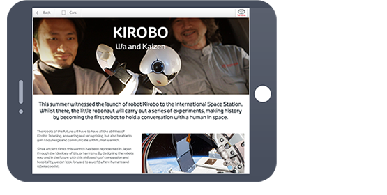 World of Toyota tablet app