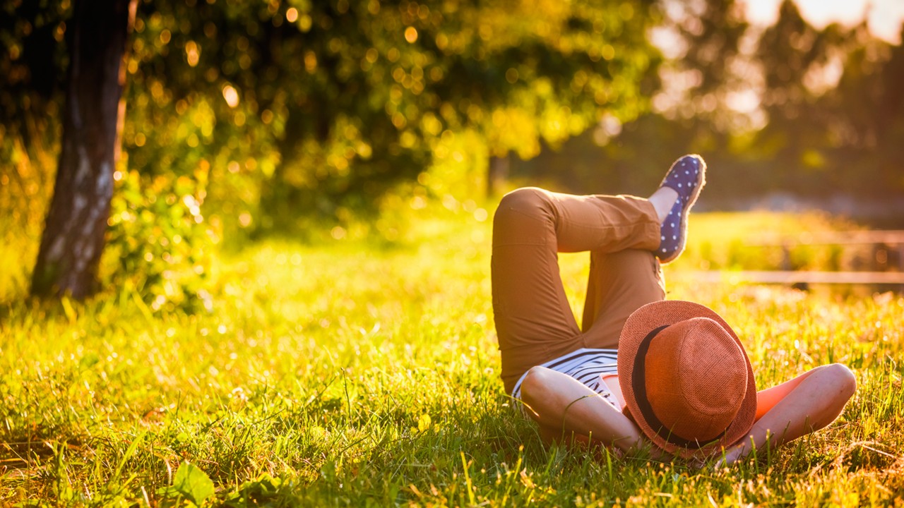 Man relaxing in nature